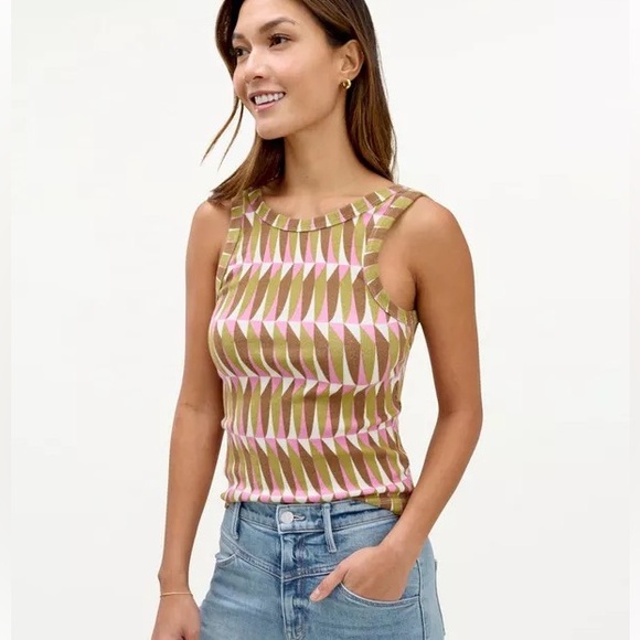 Splendid x Mary Lawless Lee Printed Scoop Back Rib Tank Size M - Picture 12 of 14